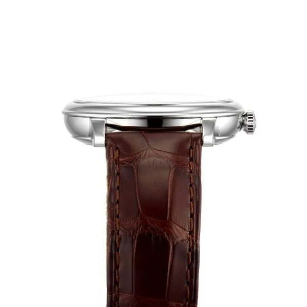 Omega De Ville Men Automatic Silver Leather Watch O42413402002002 - Bestter Watches