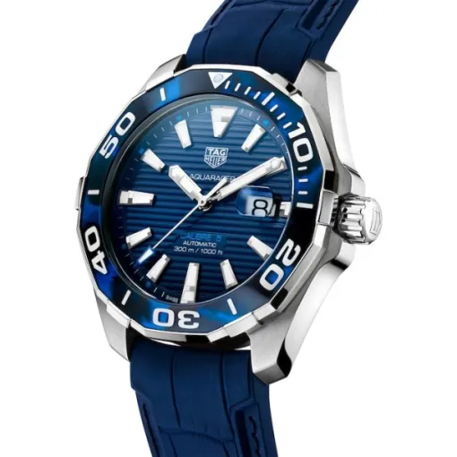 TAG Heuer Aquaracer Men Automatic Blue Rubber Watch WAY201P.FT6178 - Bestter Watches