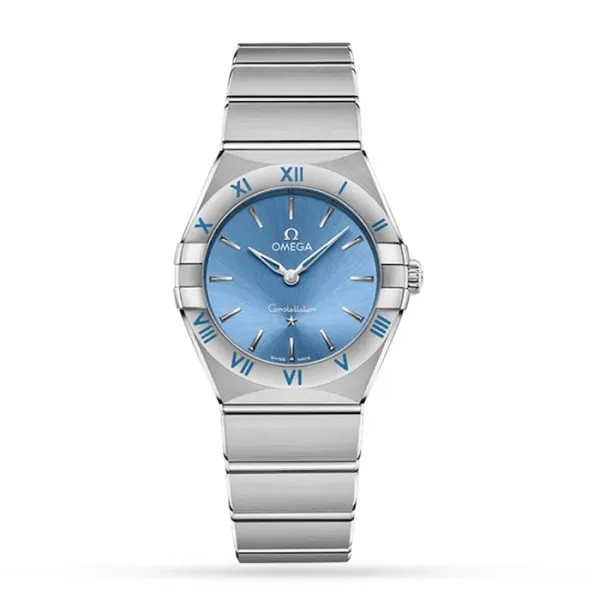 Omega Constellation Women Quartz Blue Stainless Steel Watch O13110286003001 - Bestter Watches