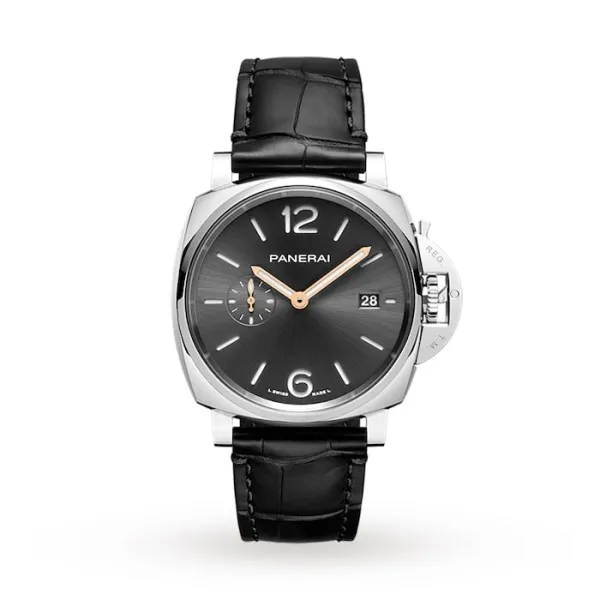Panerai Luminor Due Men Automatic Black Alligator Watch PAM01250 - Bestter Watches
