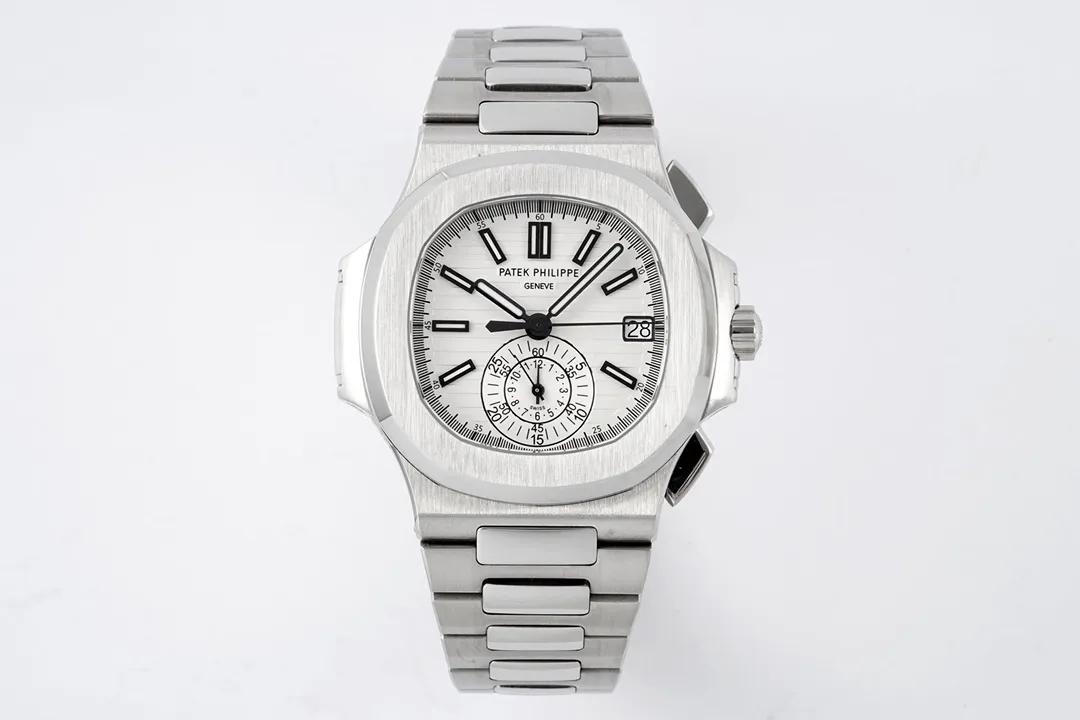 Patek Philippe Silver Nautilus Chronograph Watch - Bestter Watches
