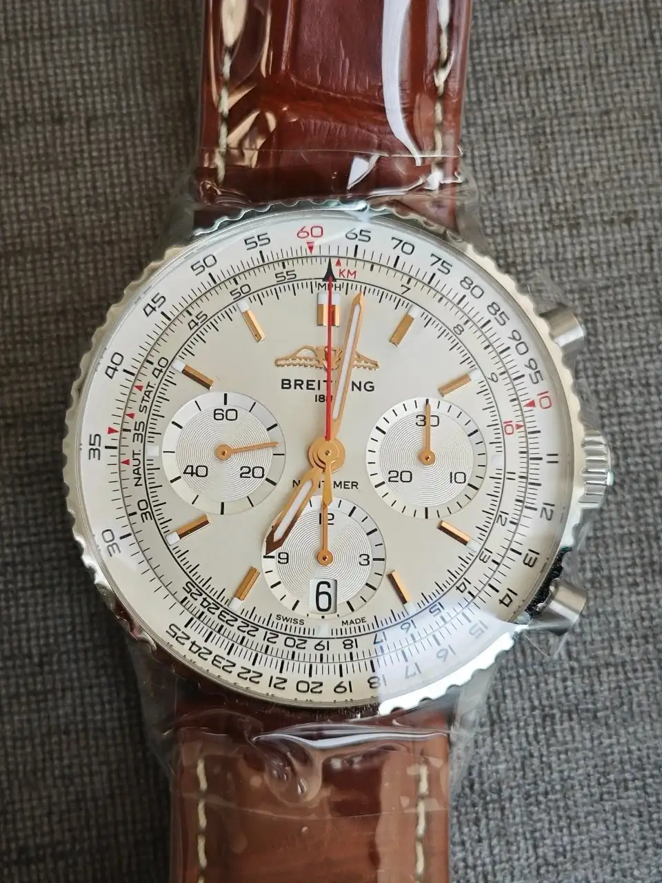 Breitling Navitimer Men Automatic Silver Stainless Steel Watch AB0139211G1A1 - Bestter Watches