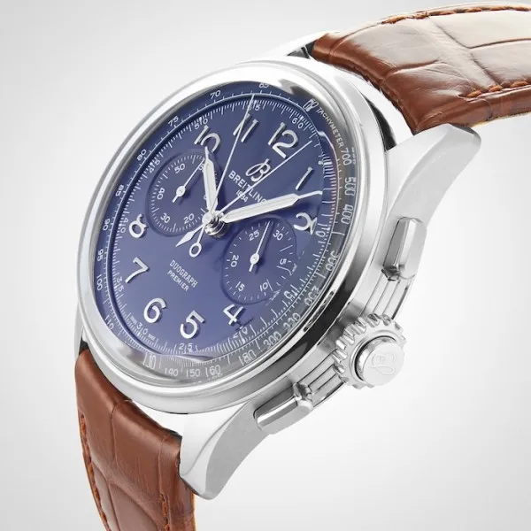 Breitling Premier Men Blue Alligator Watch AB1510171C1P1 - Bestter Watches