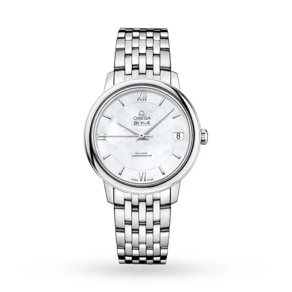 Omega De Ville Women Automatic Mother of Pearl Stainless Steel Watch O42410332005001 - Bestter Watches