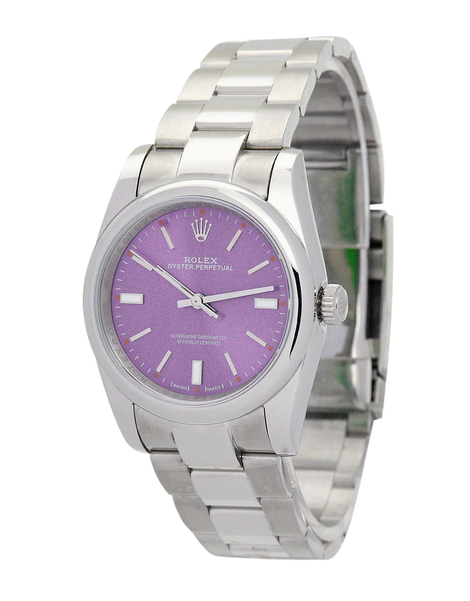 Rolex Oyster Perpetual Lady 31mm Purple Dial 177200 - Bestter Watches