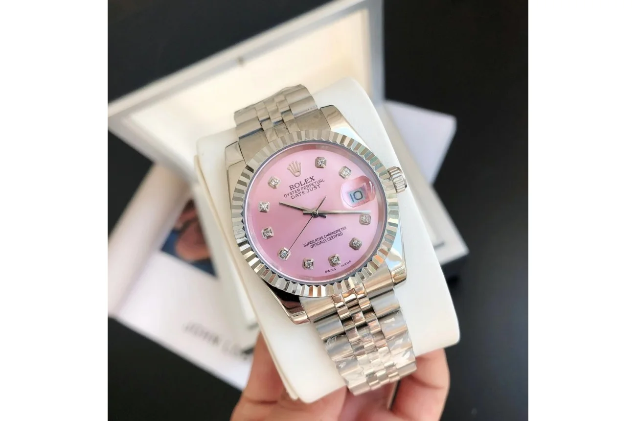 Couple Watches Rolex Datejust 36/28mm SS/SS Jub Pink/Dial - Bestter Watches