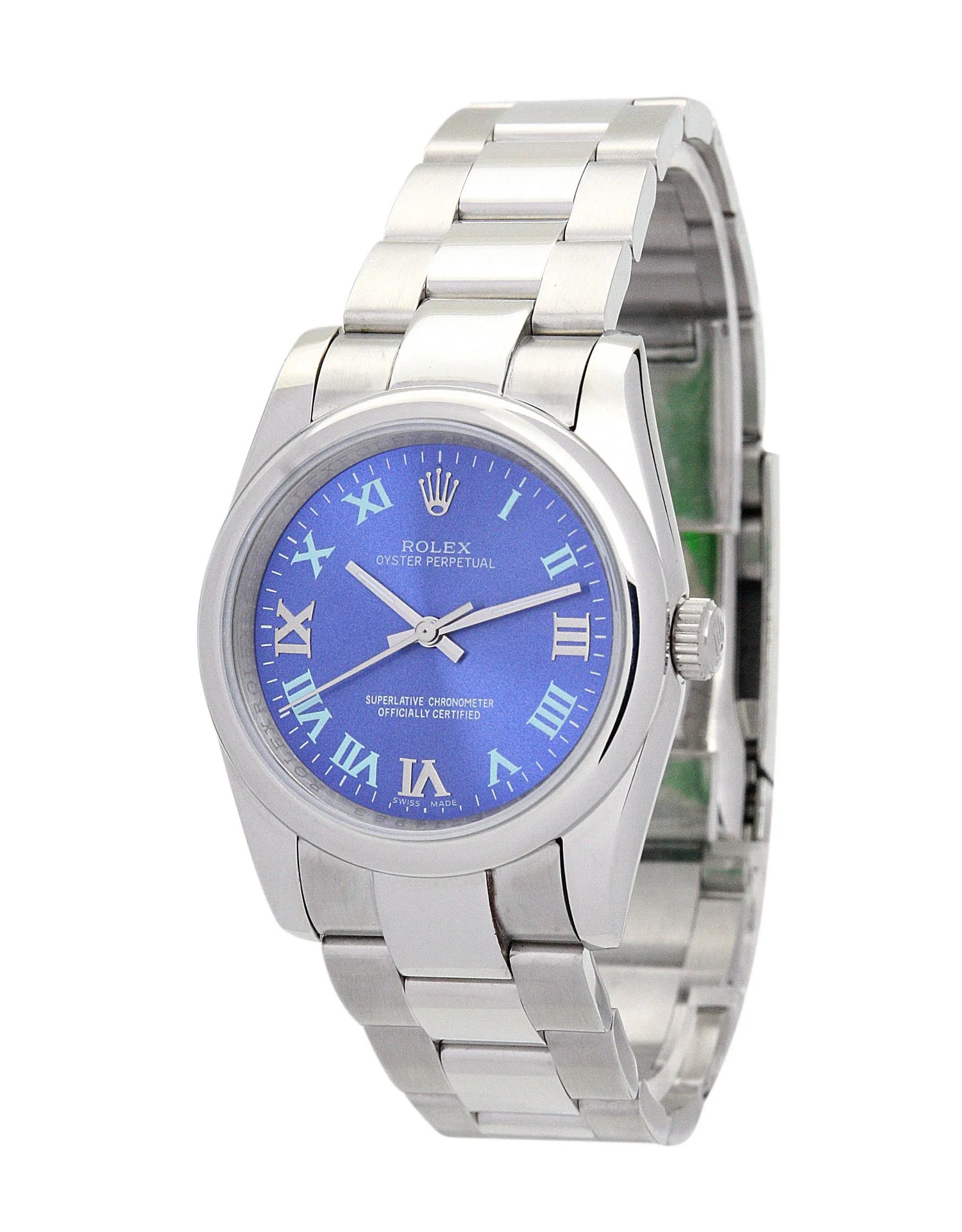 Rolex Oyster Perpetual Lady 31mm Blue Dial 177200 - Bestter Watches