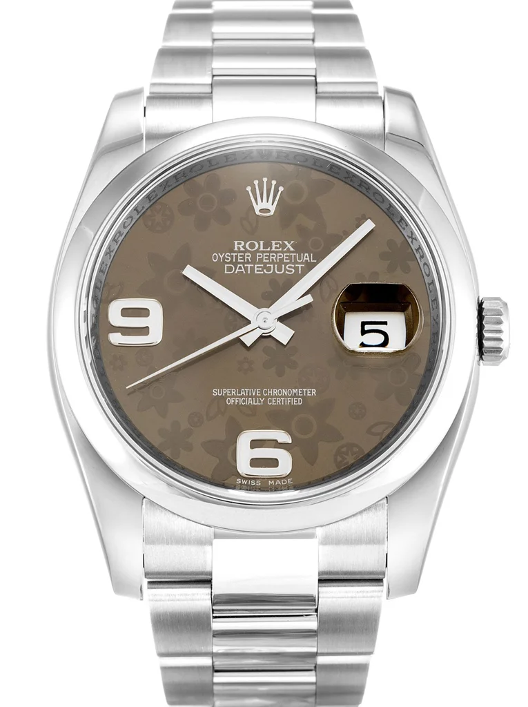 Rolex Datejust 36mm Brown Floral Dial 116200 - Bestter Watches