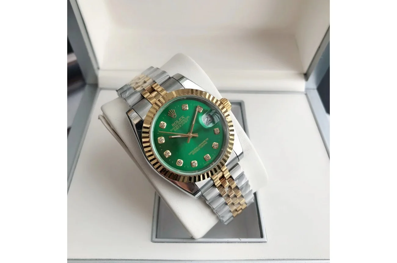 Couple Watches Rolex Datejust 36/28mm RG/SS Jub Green/Dial - Bestter Watches