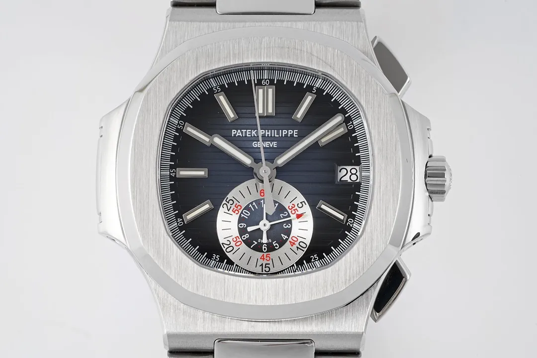 Patek Philippe 5980 Silver Chronograph Watch - Bestter Watches