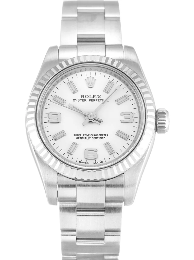 Rolex Oyster Perpetual Lady 26mm White Dial 176234 - Bestter Watches
