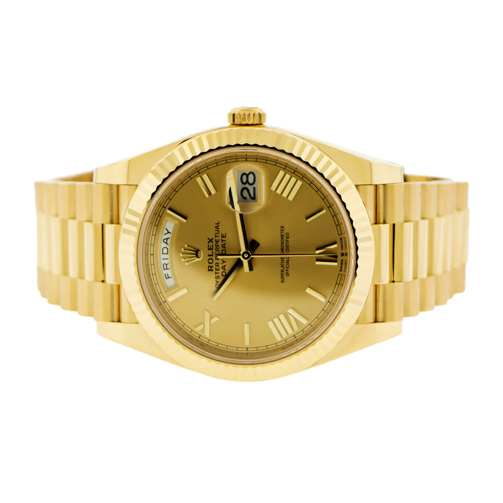 Superclone Rolex Day-Date 40 mm Roman Champagne Dial 228238 - Bestter Watches