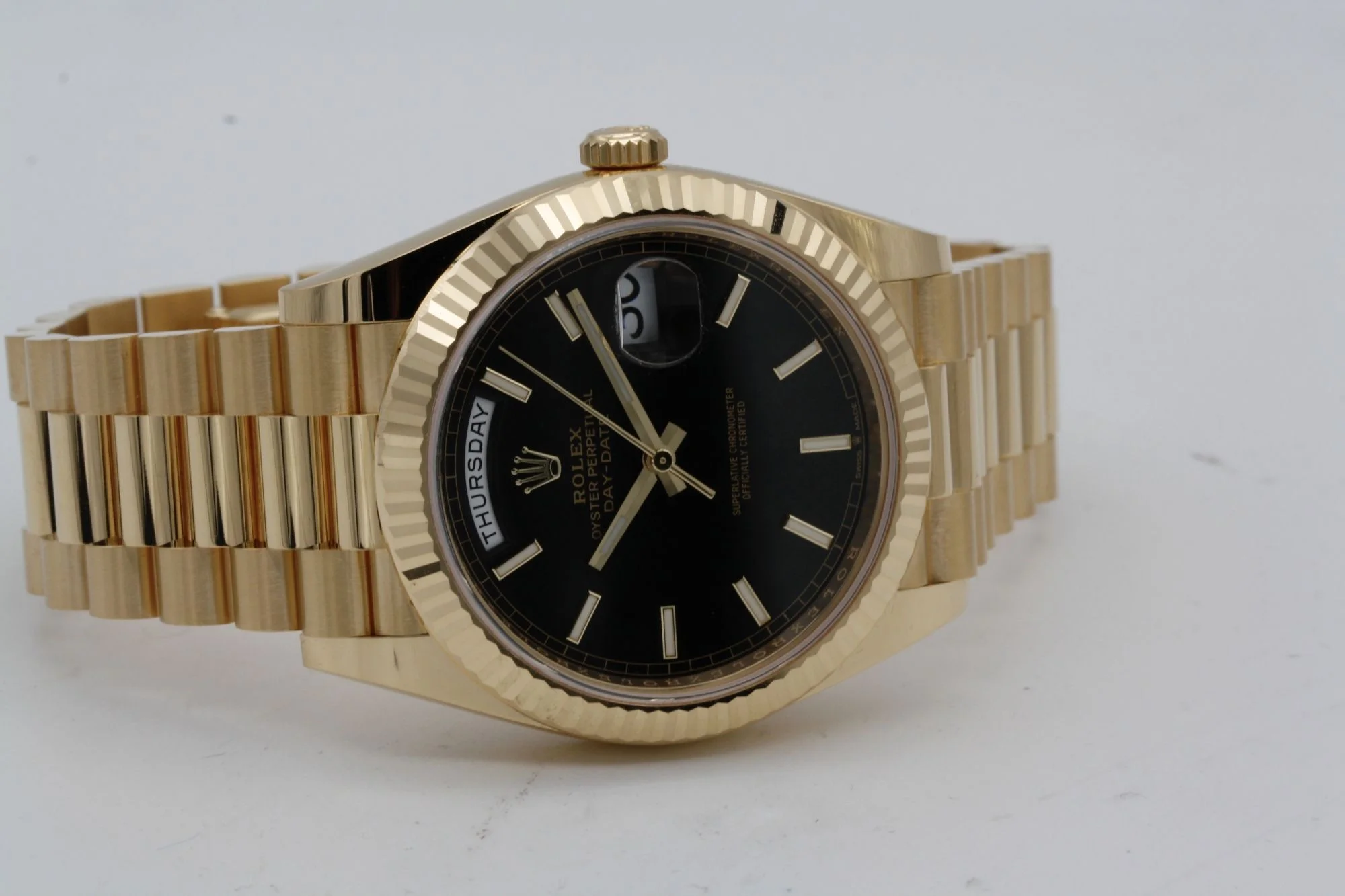 Superclone Rolex Day-Date 40 mm Black Dial 228238 - Bestter Watches