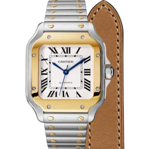 Cartier Santos de Cartier Men Automatic Silver Stainless Steel Watch W2SA0016 - Bestter Watches