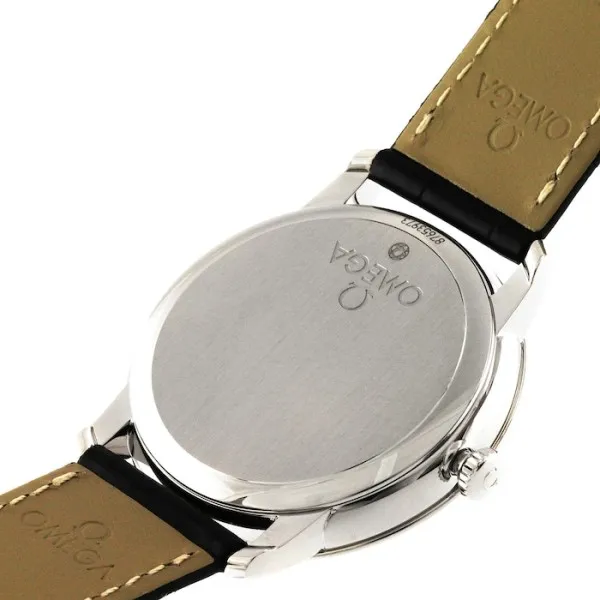 Omega De Ville Men Automatic Silver Leather Watch O42413402002001 - Bestter Watches