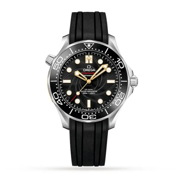 Omega Seamaster Men Automatic Black Rubber Watch COMPLETE BOND BOX SET - Bestter Watches