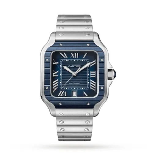 Cartier Santos de Cartier Men Automatic Blue Stainless Steel Watch WSSA0048 - Bestter Watches