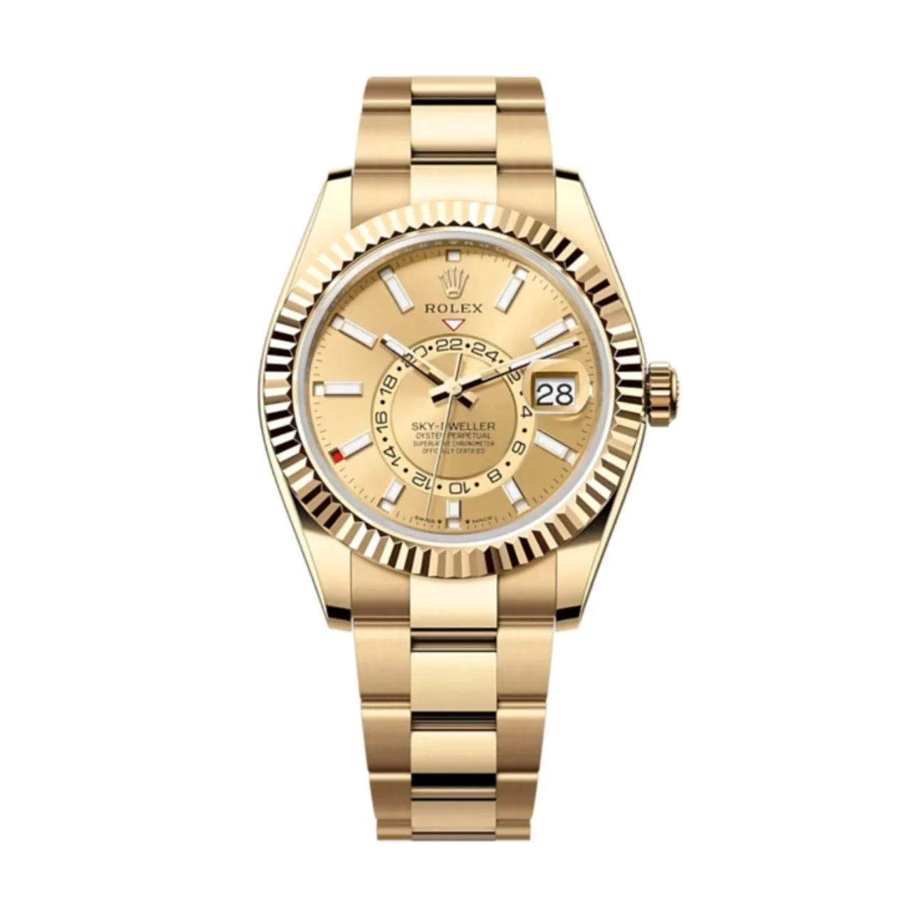 Superclone Rolex Sky-Dweller 42 mm Champagne Dial 336938 - Bestter Watches