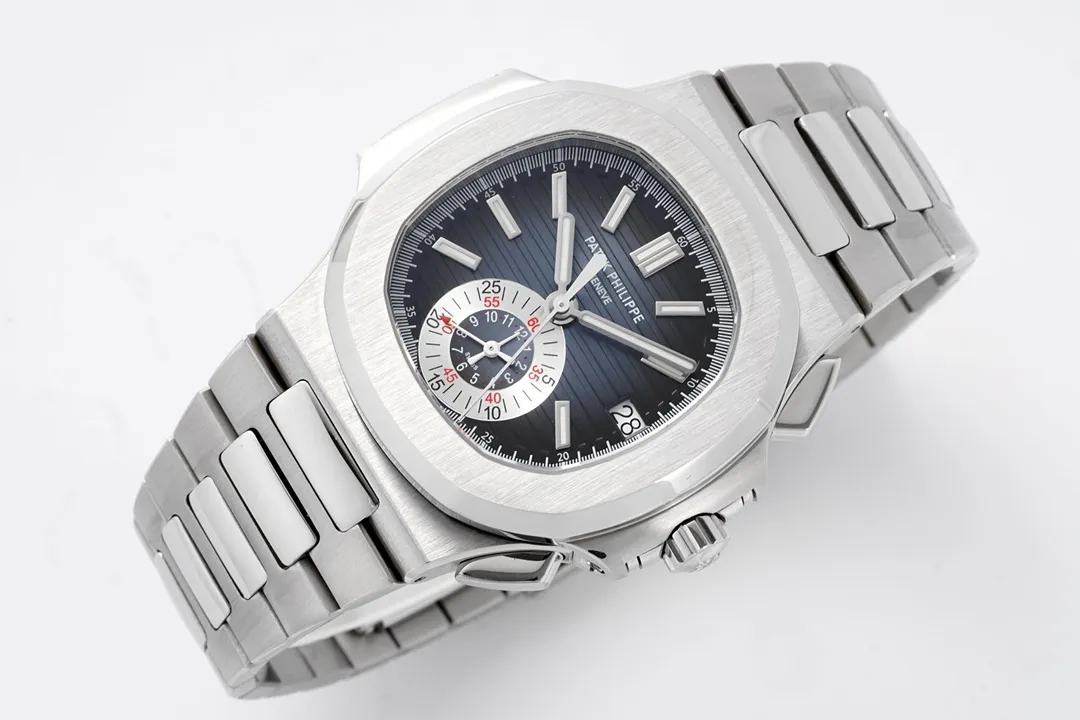 Patek Philippe 5980 Silver Chronograph Watch - Bestter Watches