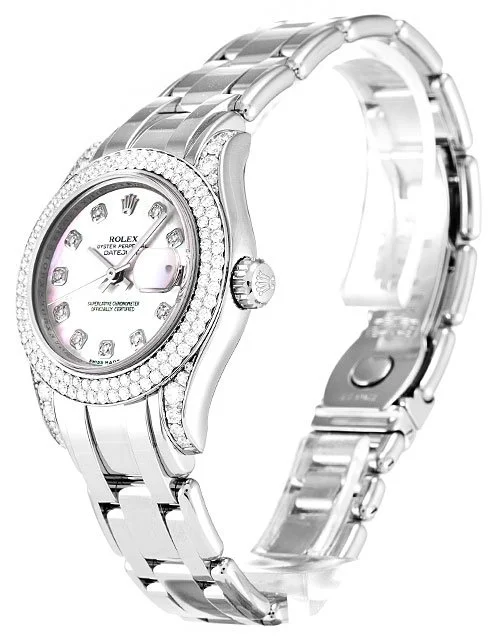 Rolex Pearlmaster 36mm Mother of Pearl   Pink Dial 80359 - Bestter Watches