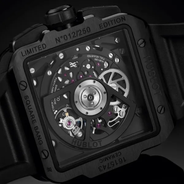 Hublot Square Bang Men Automatic Skeleton Rubber Watch 821.CX.0140.RX - Bestter Watches