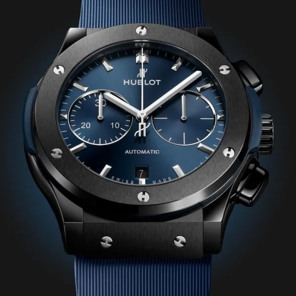 Hublot Classic Fusion Men Automatic Blue Rubber Watch 521.CM.7170.RX - Bestter Watches