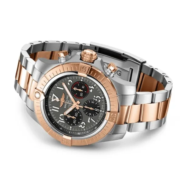 Breitling Avenger Men Automatic Grey Stainless Steel   18K Red Gold Watch UB01821A1B1U1 - Bestter Watches