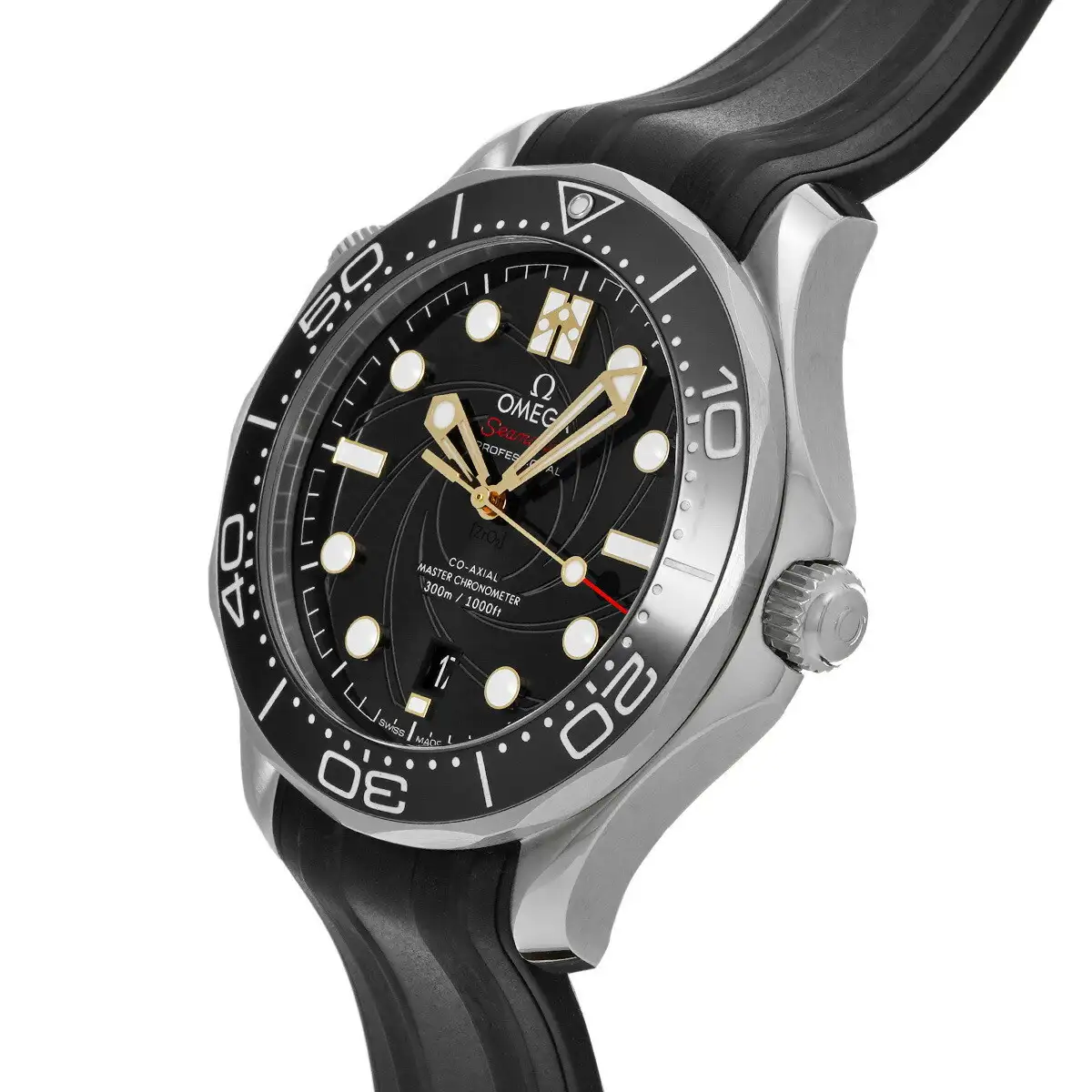 Omega Seamaster Men Automatic Black Rubber Watch COMPLETE BOND BOX SET - Bestter Watches