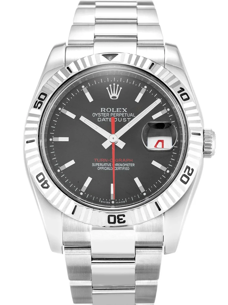 Rolex Datejust Turn-O-Graph 36mm Grey Dial 116264-2 - Bestter Watches