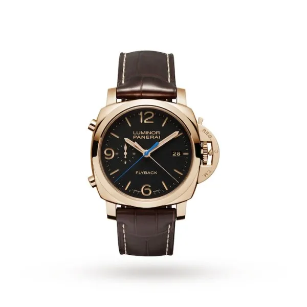 Panerai Luminor Men Automatic Brown Alligator Watch PAM00525 - Bestter Watches