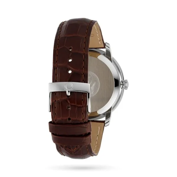 Omega De Ville Men Automatic Silver Leather Watch O42413402002002 - Bestter Watches