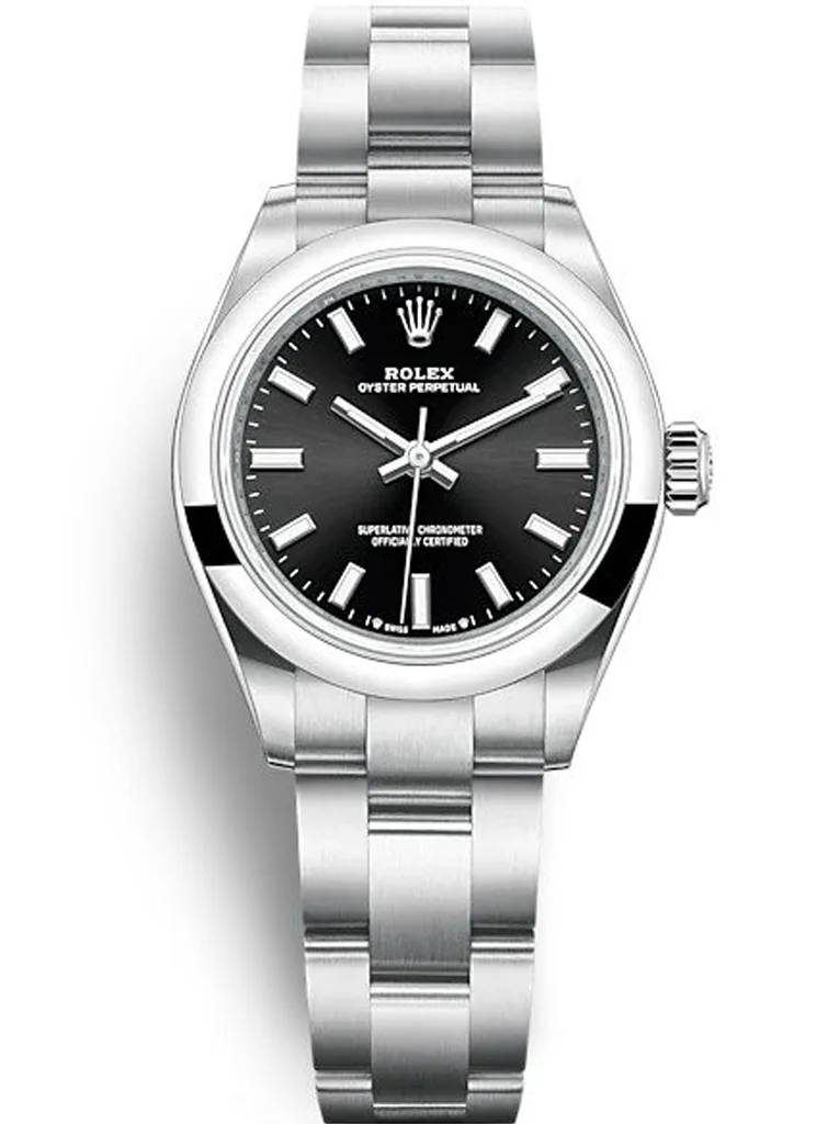 Rolex Oyster Perpetual Lady 28mm Black Dial 276200 - Bestter Watches