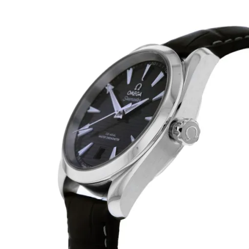 Omega Seamaster Aqua Terra Men Automatic Black Leather Watch O22013382001001 - Bestter Watches