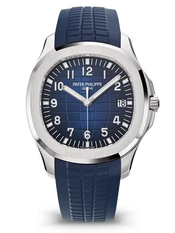 Patek Philippe Aquanaut Blue Dial   Strap White Gold 5168G-001 - Bestter Watches