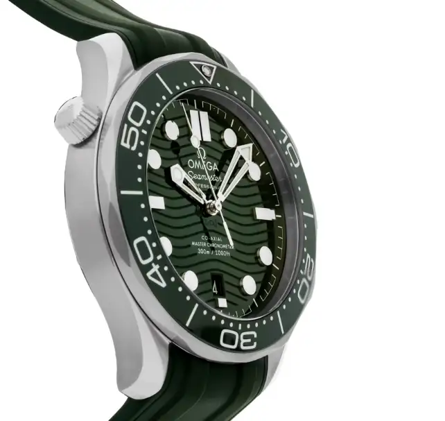 Omega Seamaster Men Automatic Green Rubber Watch O21032422010001 - Bestter Watches