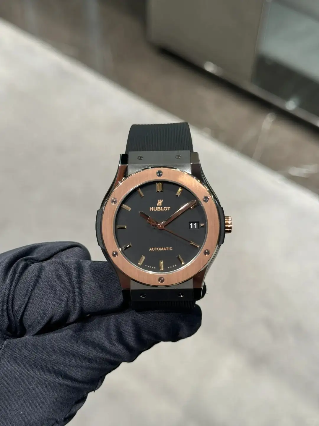 Hublot Classic Fusion Men Automatic Black Rubber Watch 511.NO.1181.RX - Bestter Watches