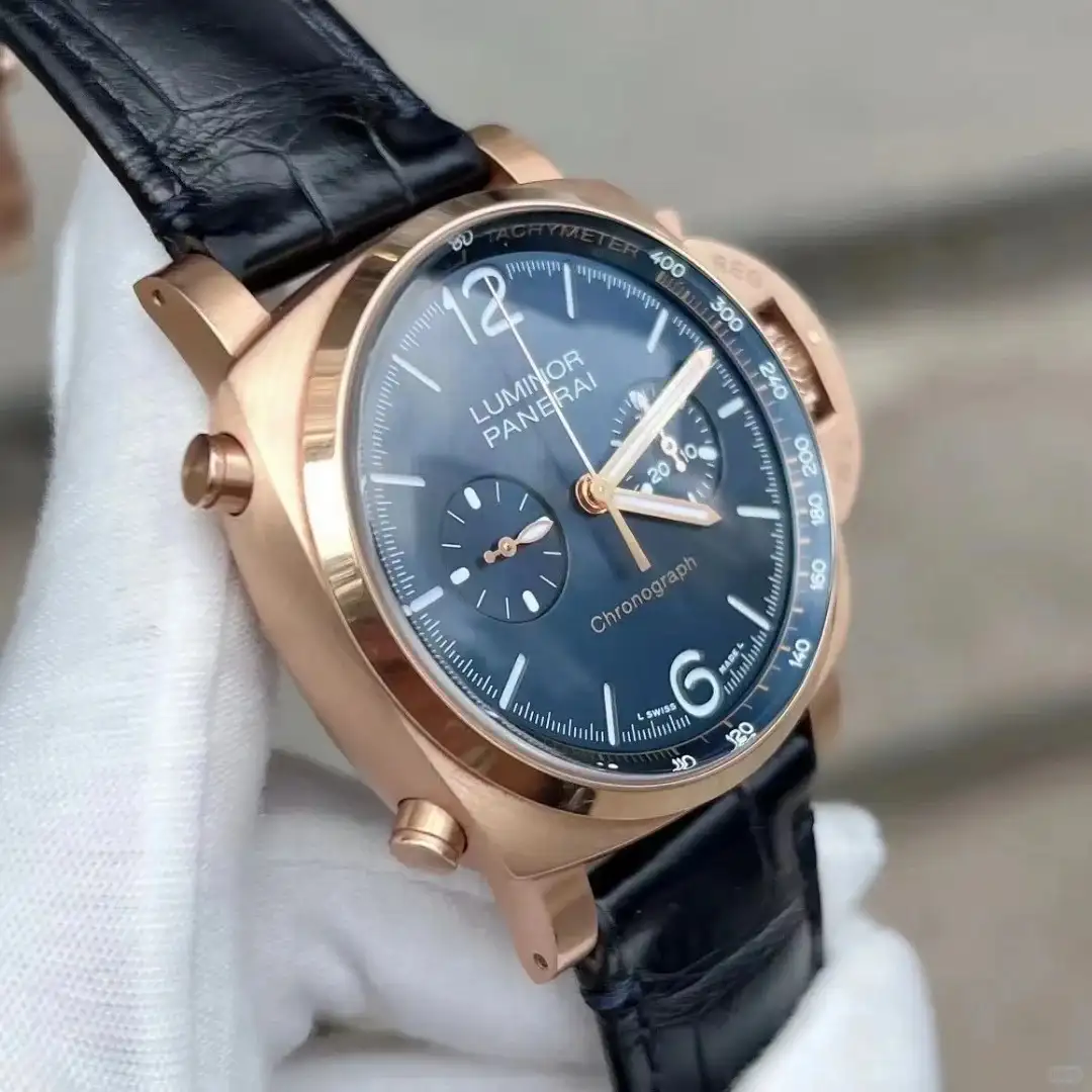 Panerai Luminor Men Automatic Blue Alligator Watch PAM01111 - Bestter Watches