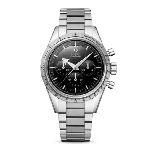 Omega Speedmaster Men Automatic Black 18ct White Gold Watch O31150393001001 - Bestter Watches