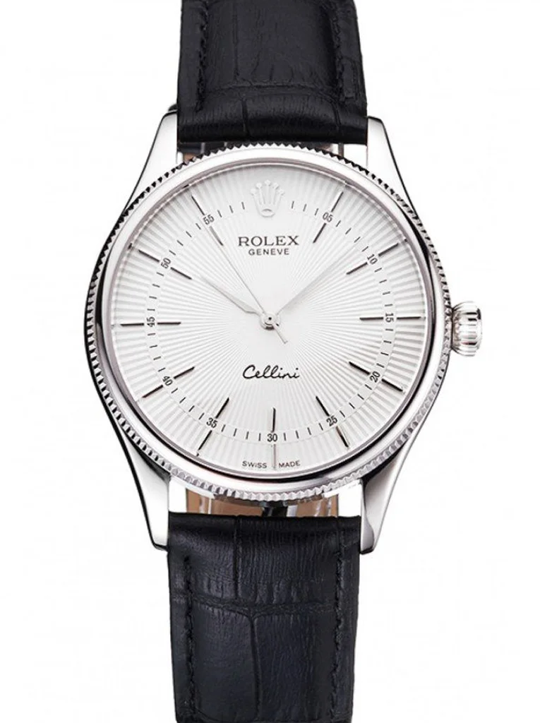Superclone Rolex Cellini 38mm White Dial REP016805 - Bestter Watches