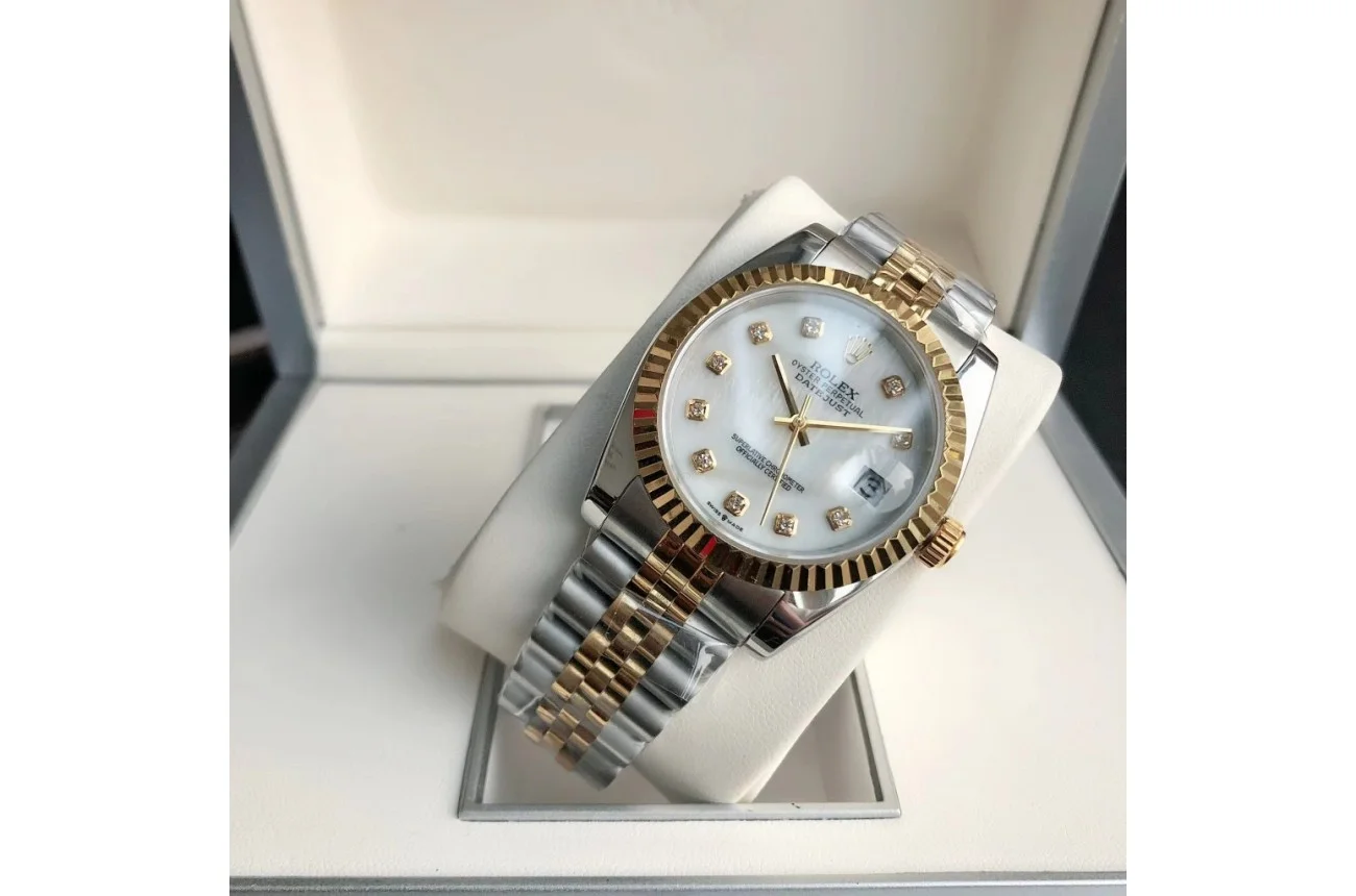 Couple Watches Rolex Datejust 36/28mm RG/SS Jub White/Dial - Bestter Watches
