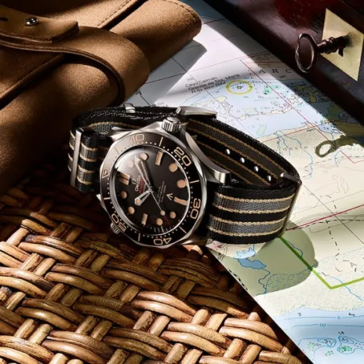 Omega Seamaster Men Automatic Black Fabric 007 Watch O21092422001001 - Bestter Watches