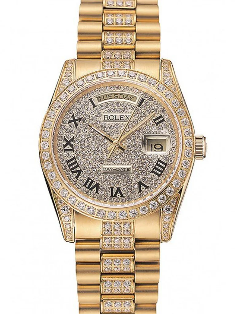 Superclone Rolex Day-Date 37mm Gold Dial 1453956 - Bestter Watches