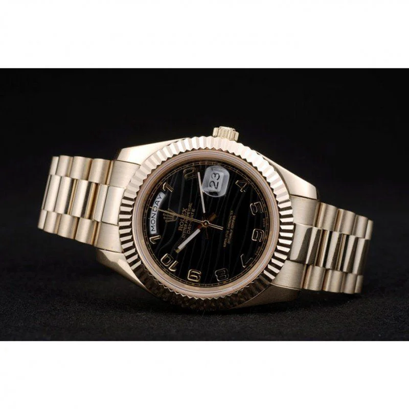 Superclone Rolex Day-Date 40mm Black Dial 41998 - Bestter Watches