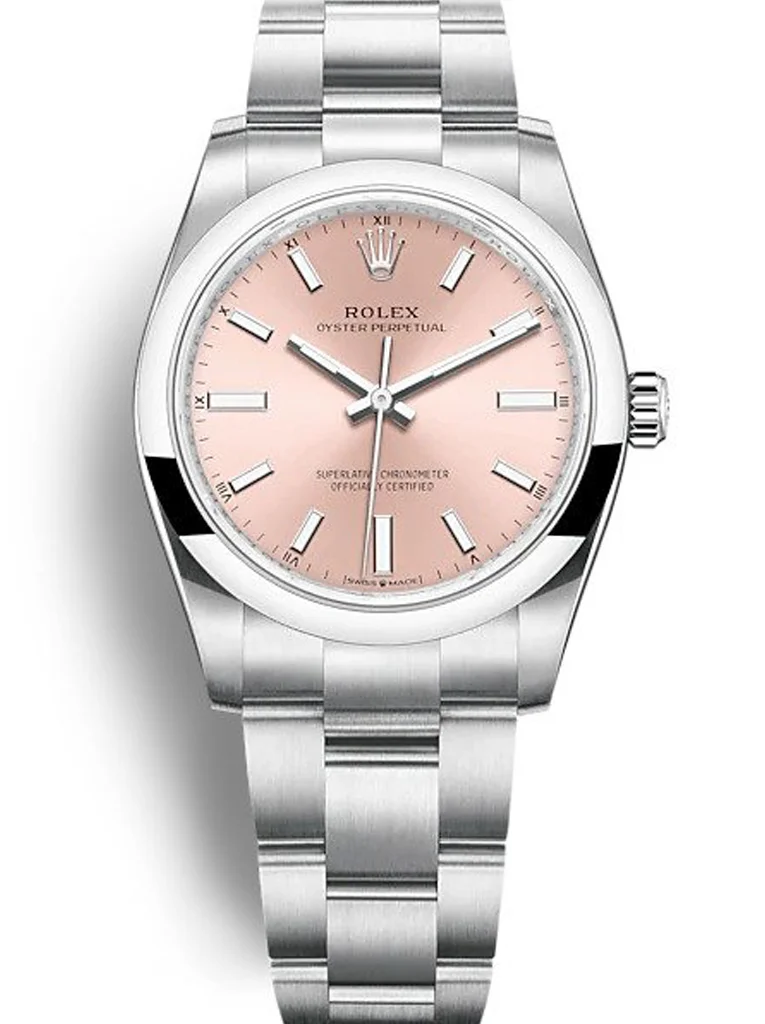 Rolex Oyster Perpetual Lady 34mm Pink Dial 124200 - Bestter Watches