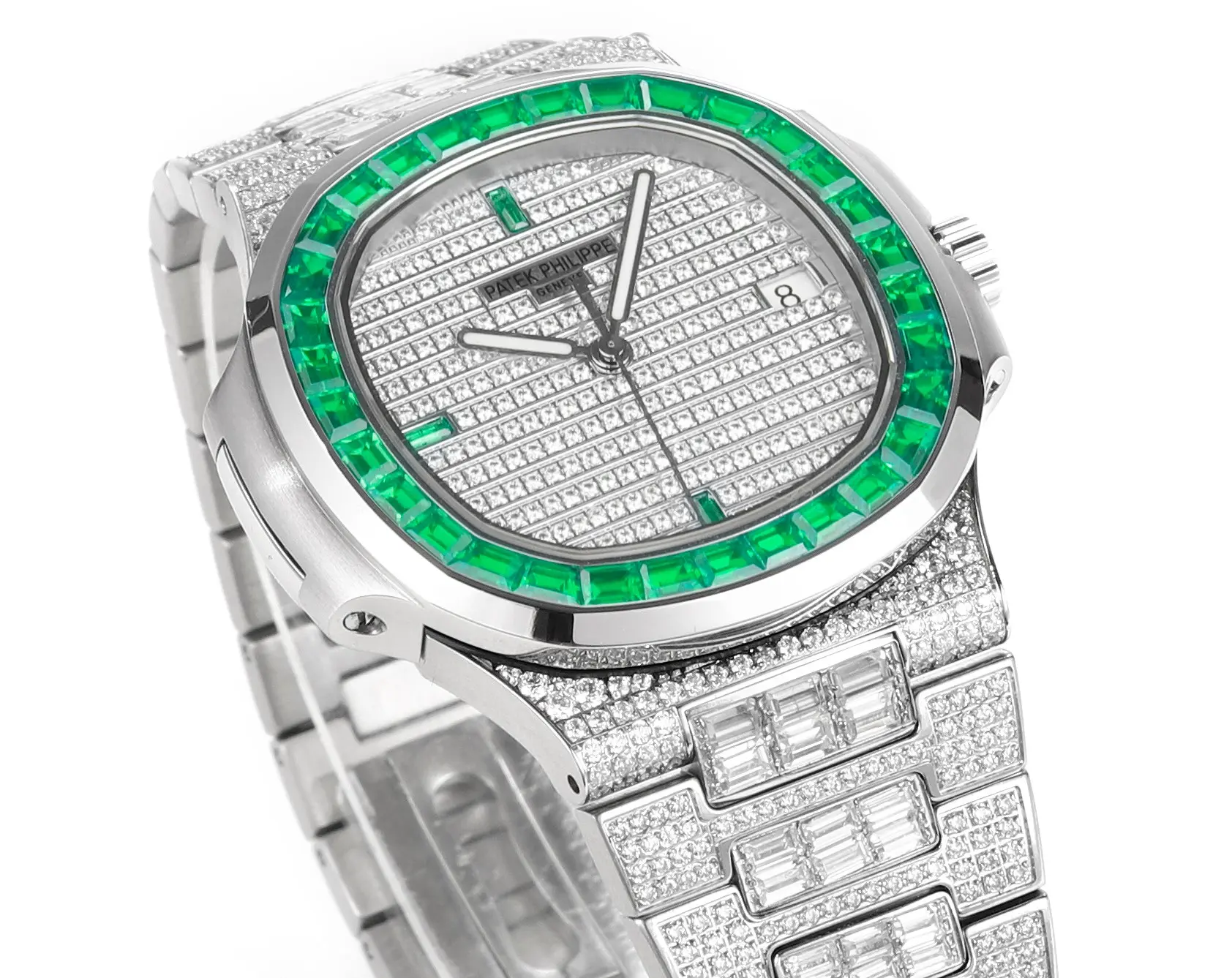 Patek Philippe Nautilus Platinum Green Watch - Bestter Watches