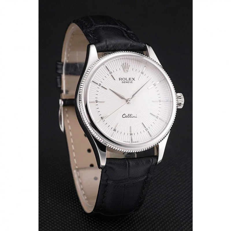 Superclone Rolex Cellini 38mm White Dial REP016805 - Bestter Watches