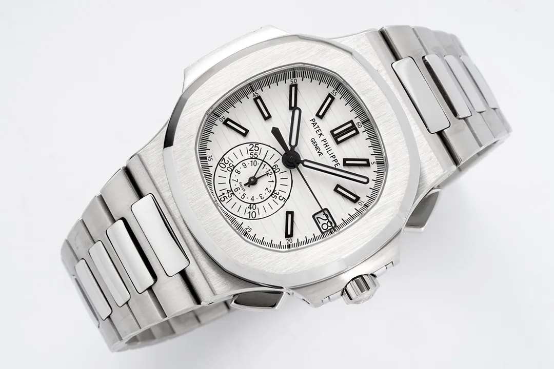 Patek Philippe Silver Nautilus Chronograph Watch - Bestter Watches