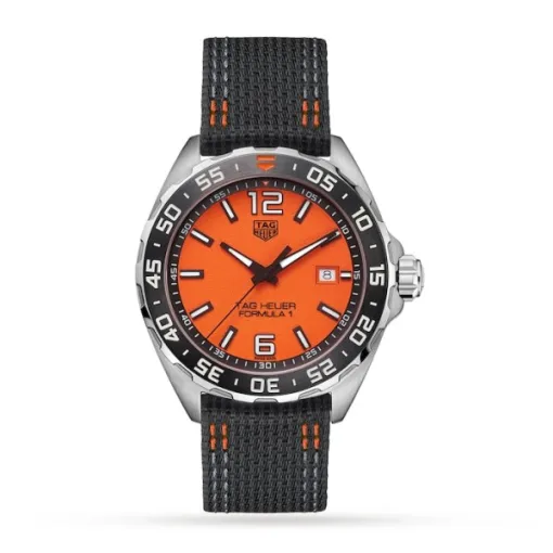TAG Heuer Formula 1 Men Quartz Orange Canvas Watch WAZ101A.FC8305 - Bestter Watches