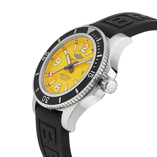 Breitling Superocean Men Automatic Yellow Rubber Watch A17367021I1S2 - Bestter Watches