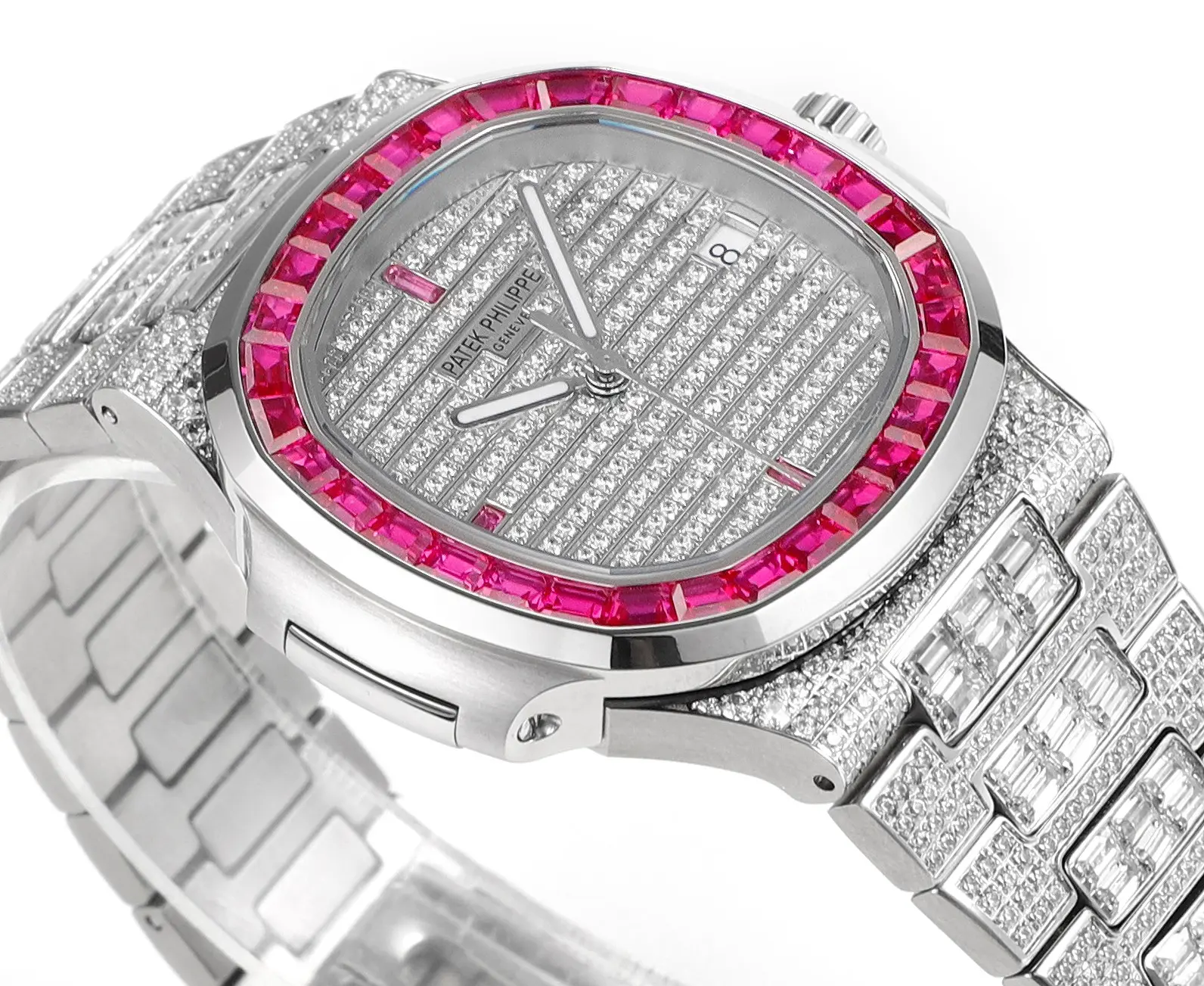 Patek Philippe White Gold Ruby Nautilus Watch - Bestter Watches
